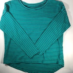 Old Navy Blue/Green Striped Tee, Size 5, EUC